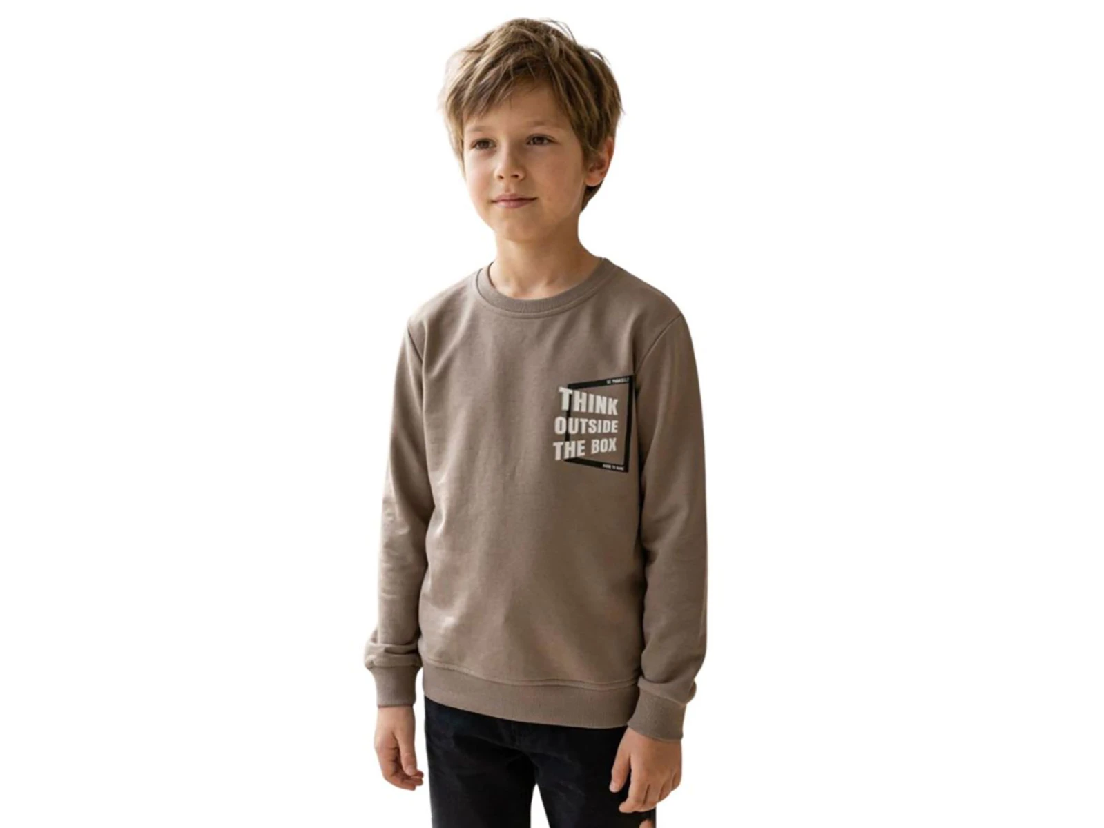 Toptan TANEM KİDS Think Baskılı Şardonlu 3 İp Sweat Toptan Bebek Çocuk Giyim - Beniz Kids