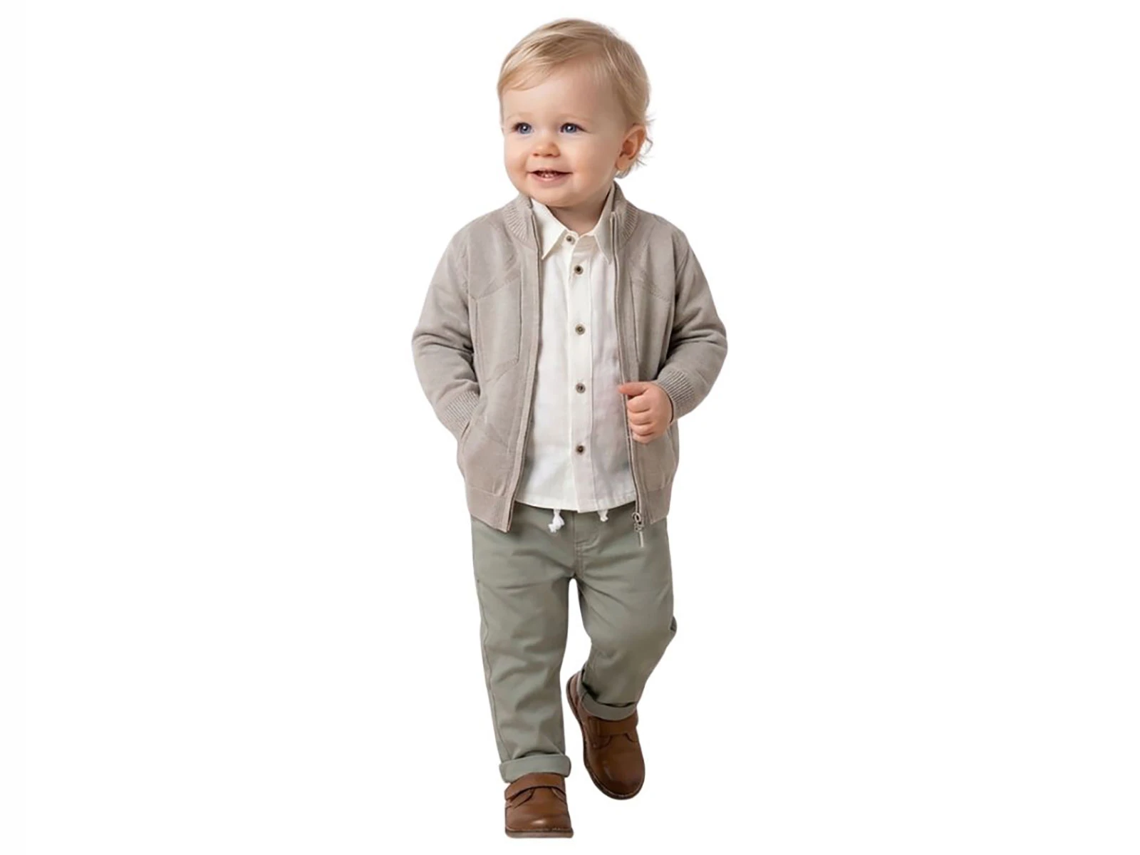 Toptan ORYEDA Triko Gömlek 3'lü Erkek Bebek Takım Toptan Bebek Çocuk Giyim - Beniz Kids