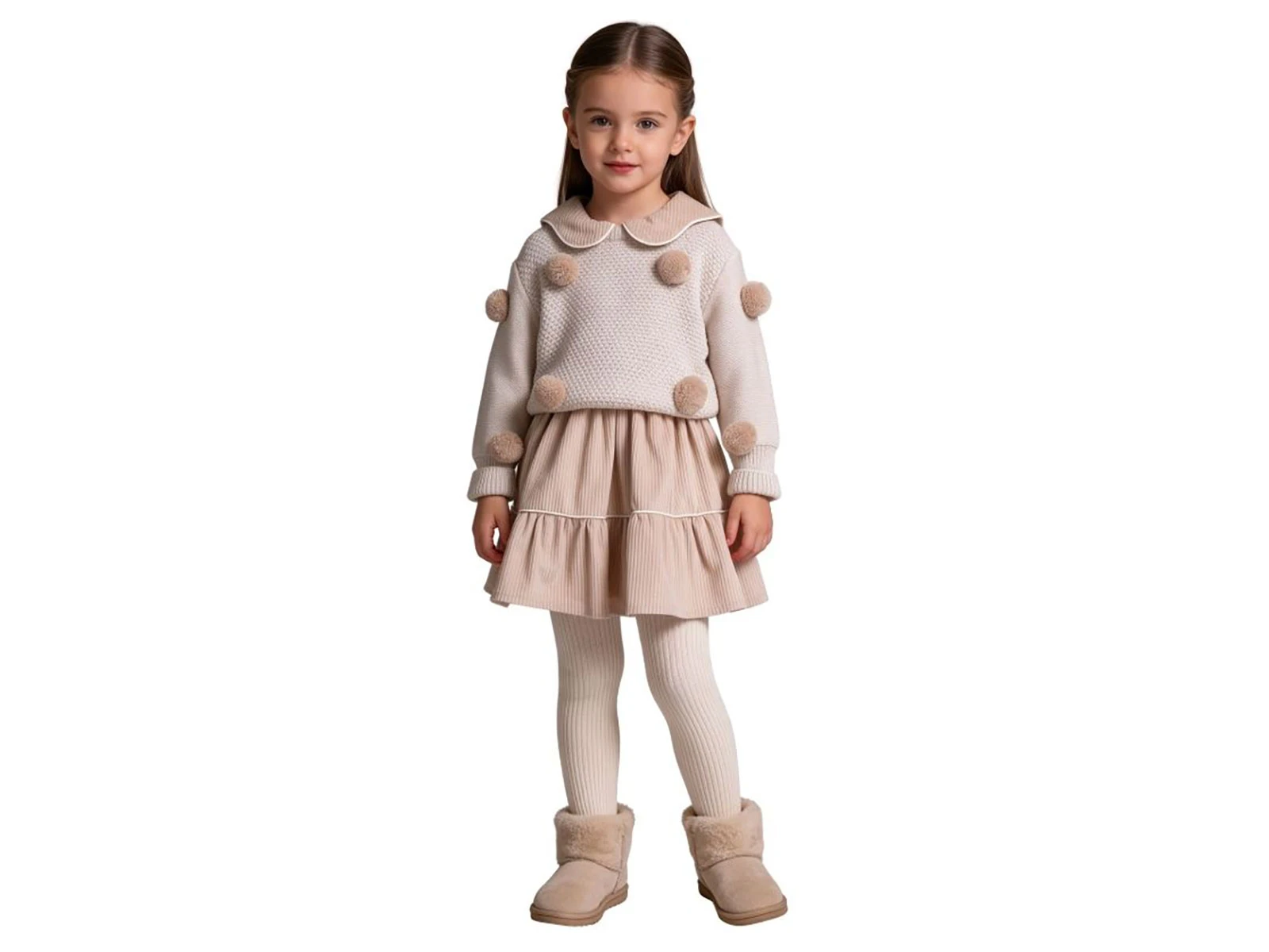 Toptan AYD KİDS Trikolu Kız Çocuk Elbise Toptan Bebek Çocuk Giyim - Beniz Kids