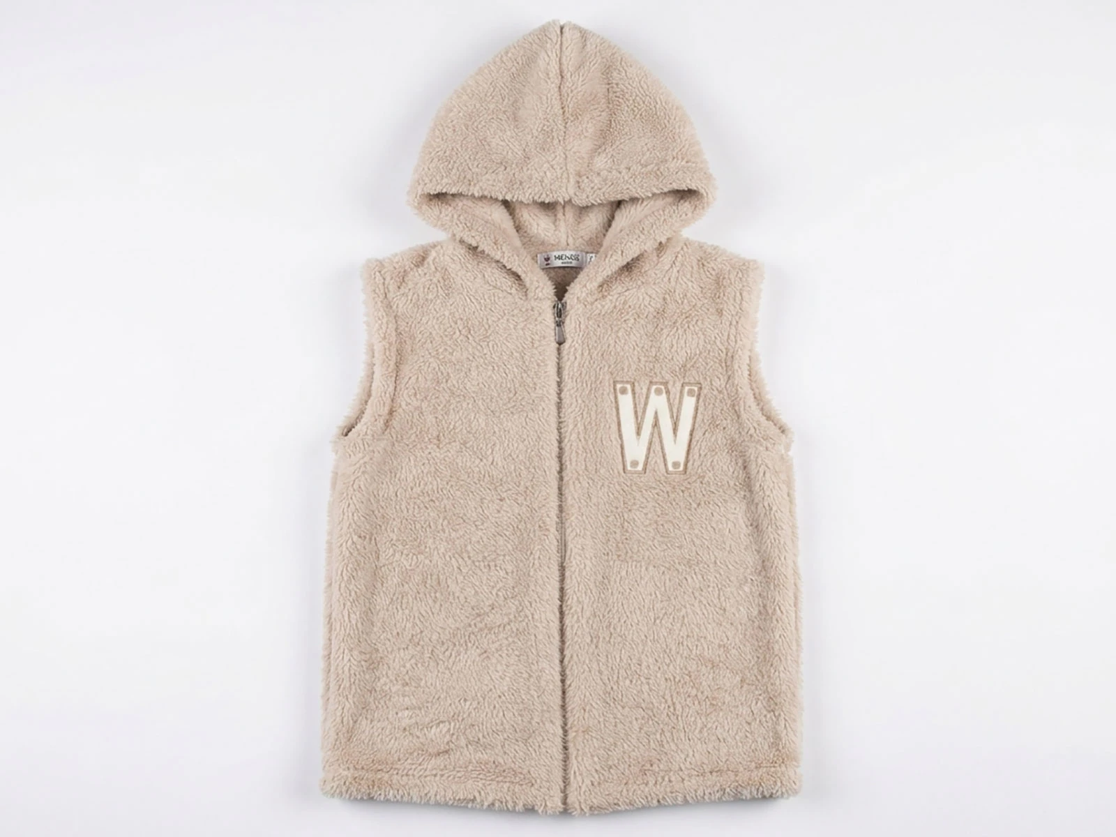 Toptan MENSİS W Nakışlı Kapşonlu Welsoft Peluş Kız Yelek Toptan Bebek Çocuk Giyim - Beniz Kids