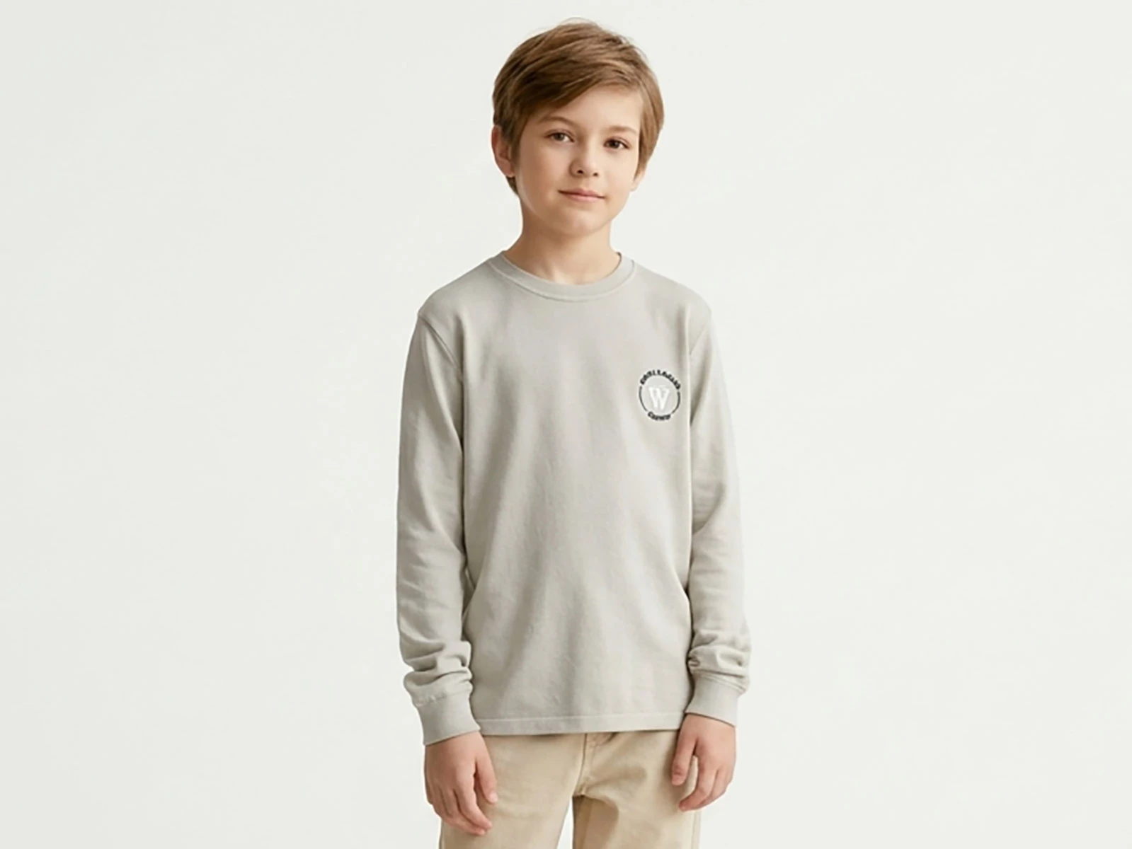 Toptan TANEM KİDS W Nakışlı Şardonlu 3 İp Erkek Çocuk Sweat Toptan Bebek Çocuk Giyim - Beniz Kids