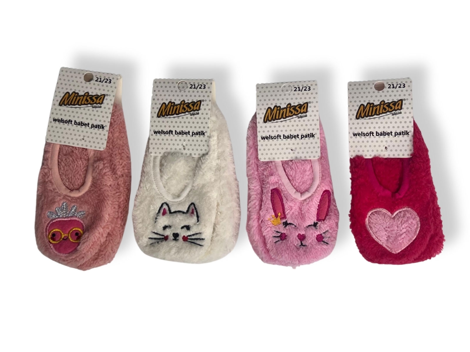 Nakışlı Welsoft Peluş Kız Babet Patik