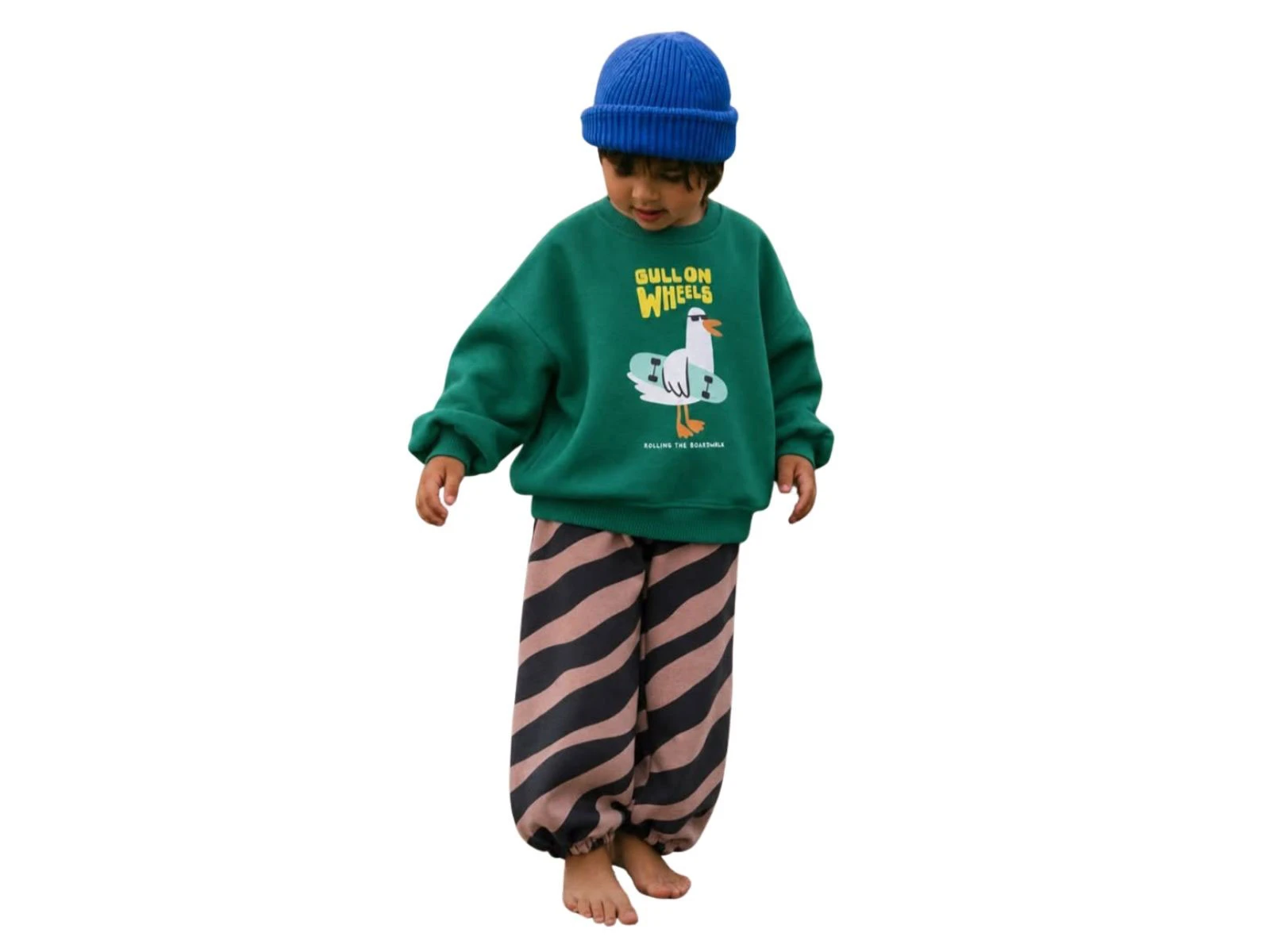 Toptan LUCCO Wheels Baskılı Şardonsuz 3 İp Erkek Takım Toptan Bebek Çocuk Giyim - Beniz Kids