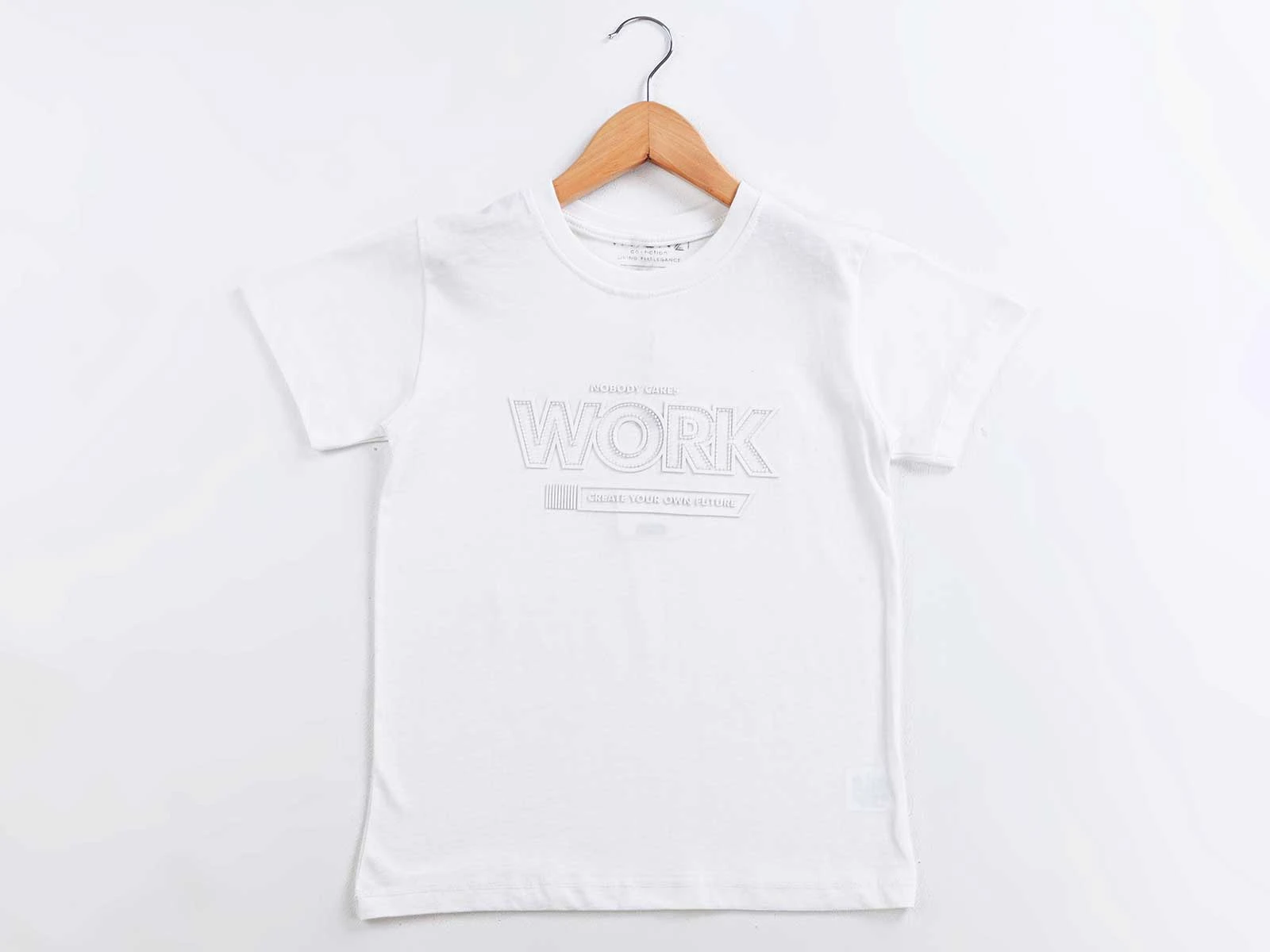 Work Baskılı Erkek Tişört 