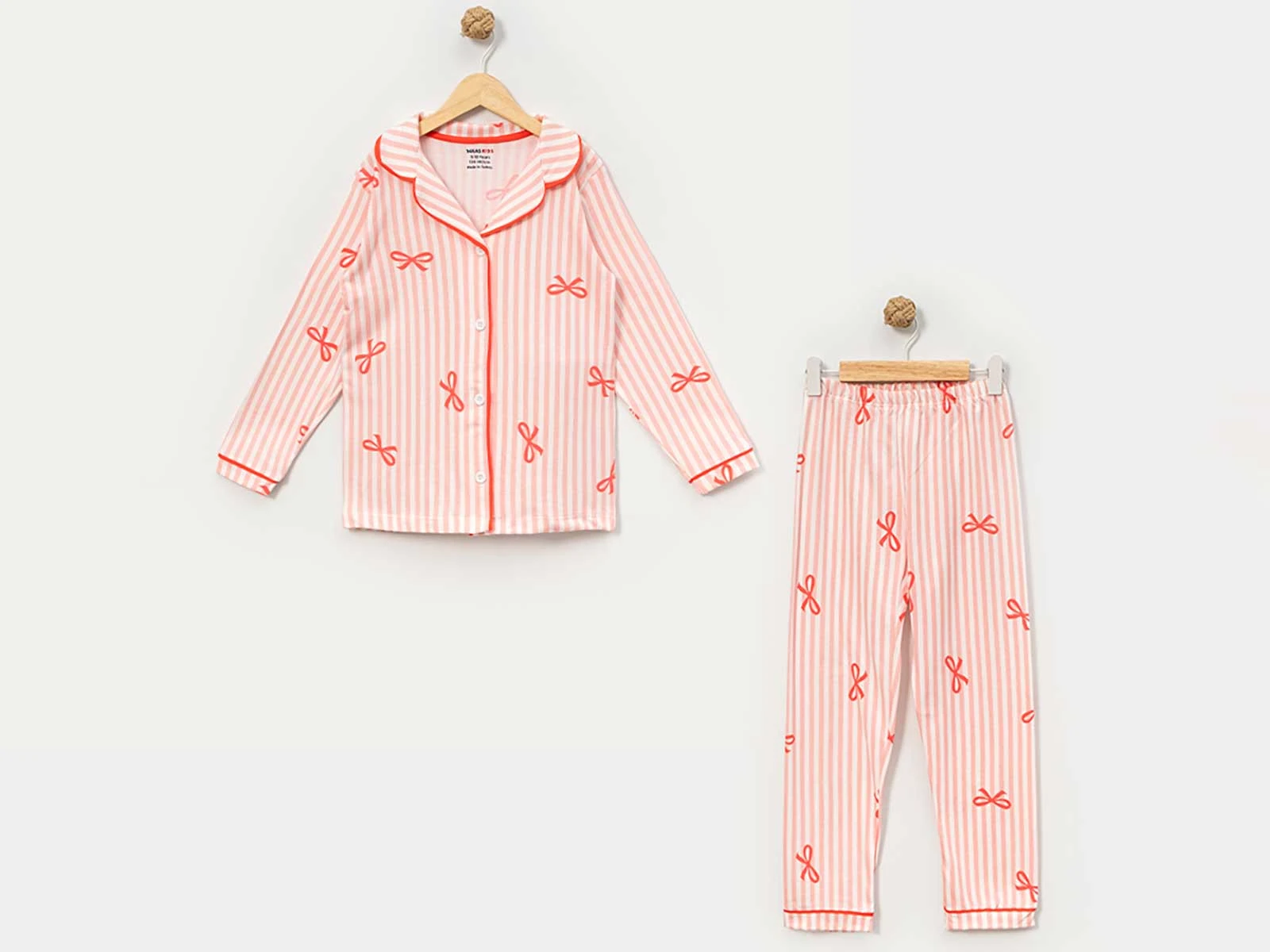 Yakalı Düğmeli Anne Yetişkin Beden Pijama Takım 