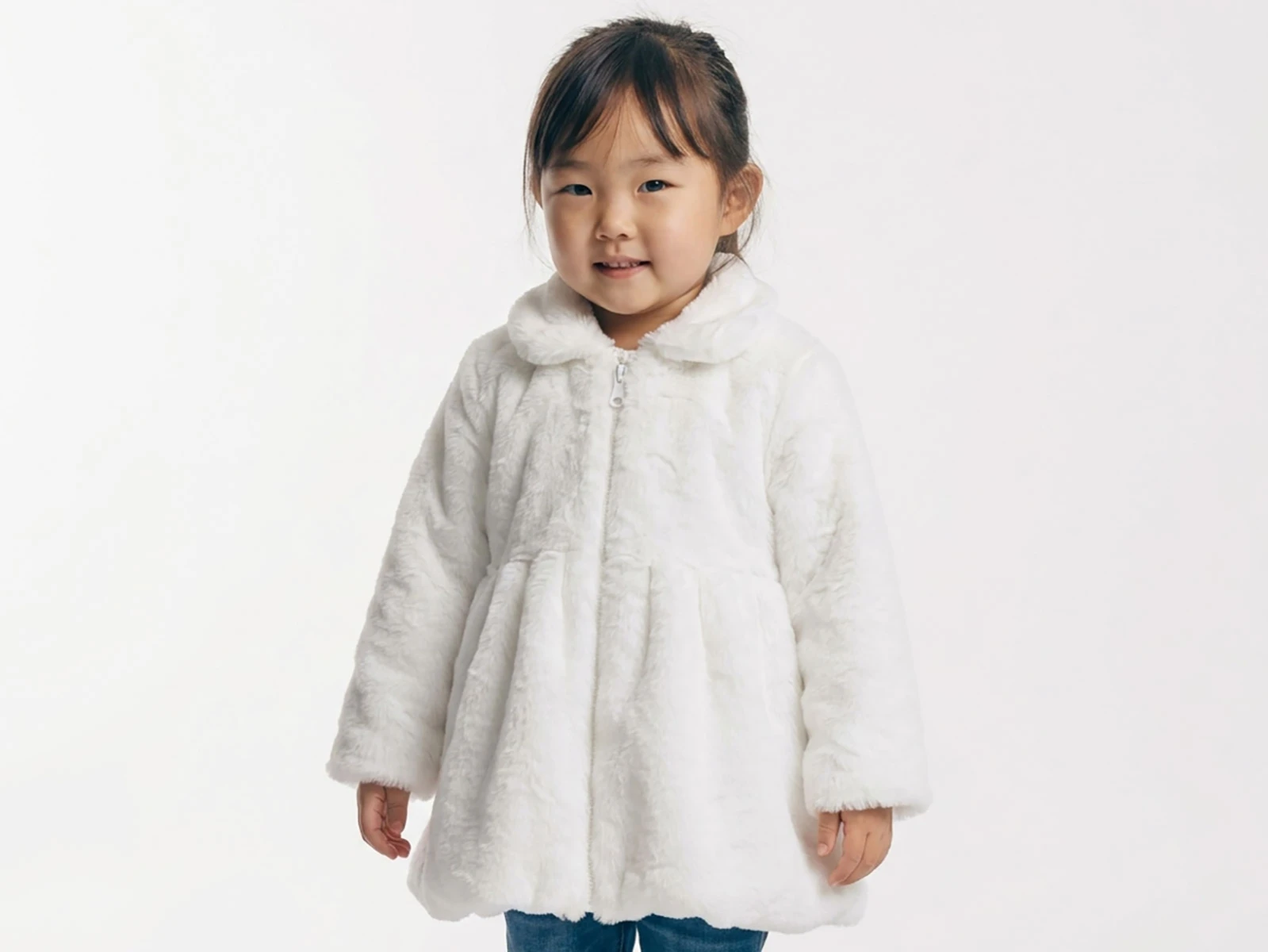 Toptan CARİNO Yakalı Peluş Kız Çocuk Mont Toptan Bebek Çocuk Giyim - Beniz Kids