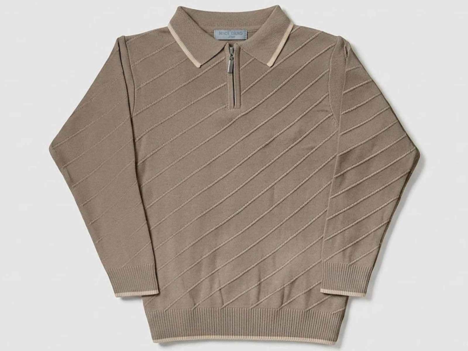 Toptan METEX Yan Çizgili Fermuarlı Triko Erkek Sweat Toptan Bebek Çocuk Giyim - Beniz Kids