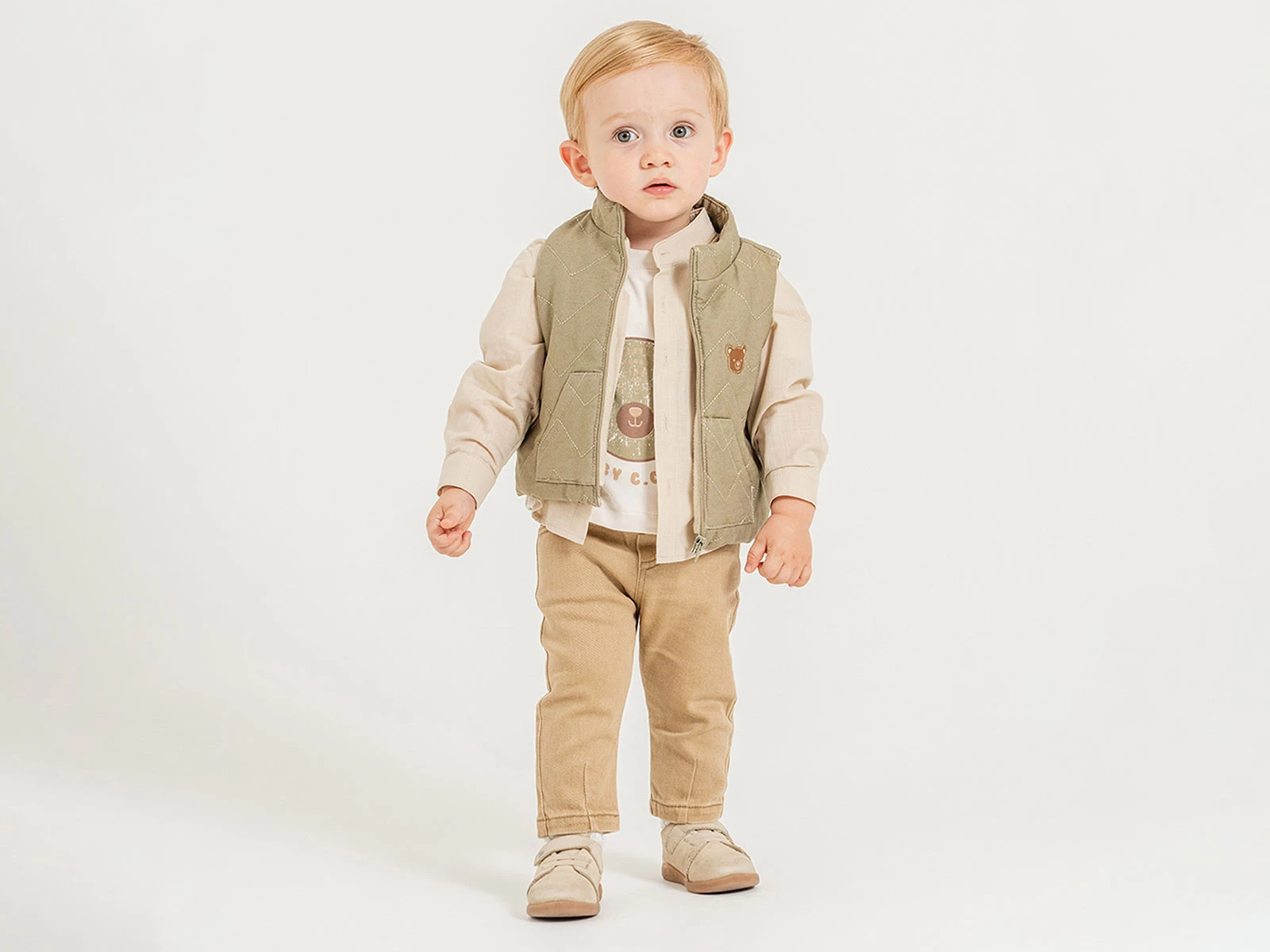 Toptan COCOSİSS Yelekli 4'lü Erkek Bebek Takım Toptan Bebek Çocuk Giyim - Beniz Kids