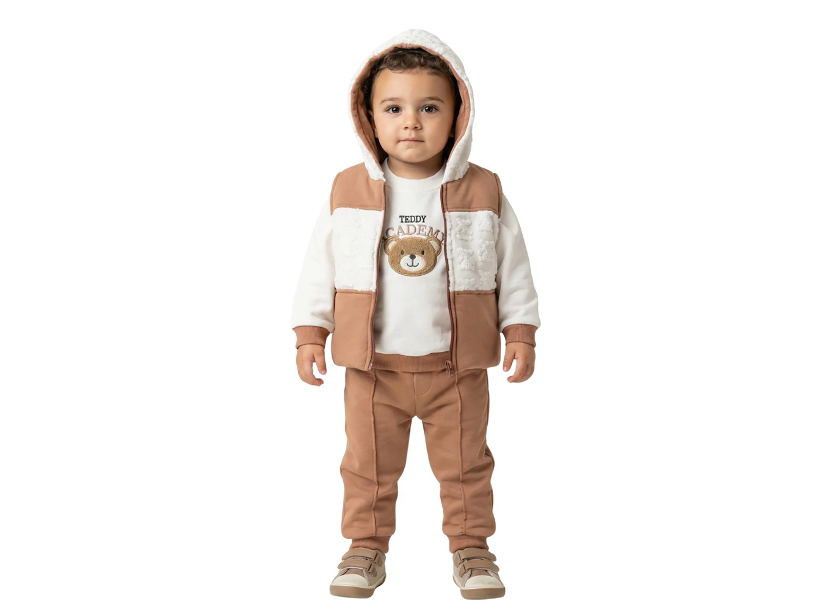 Yelekli Üçlü Erkek Bebe Takım