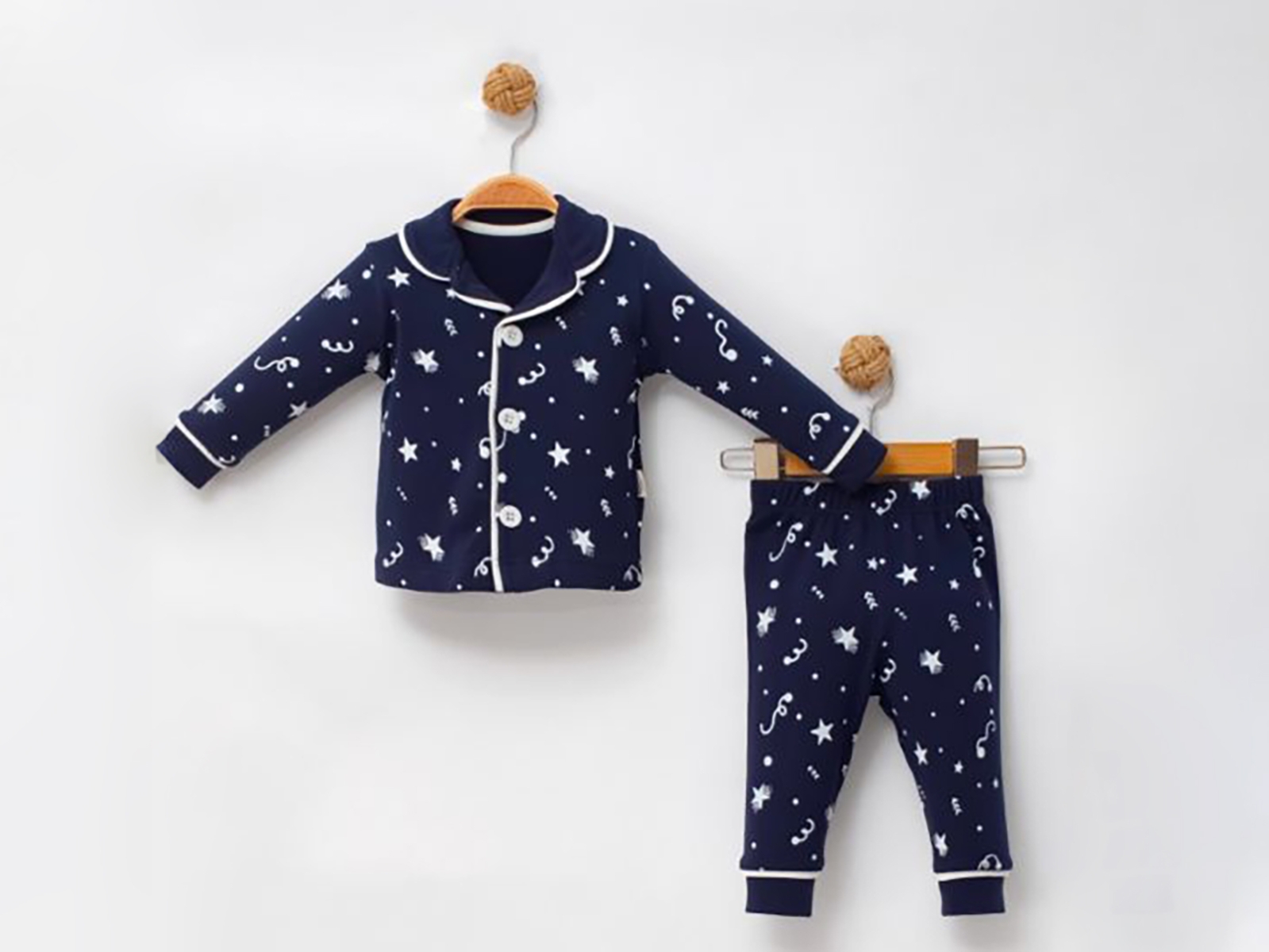 Yıldız Desenli Unisex Pijama Takım