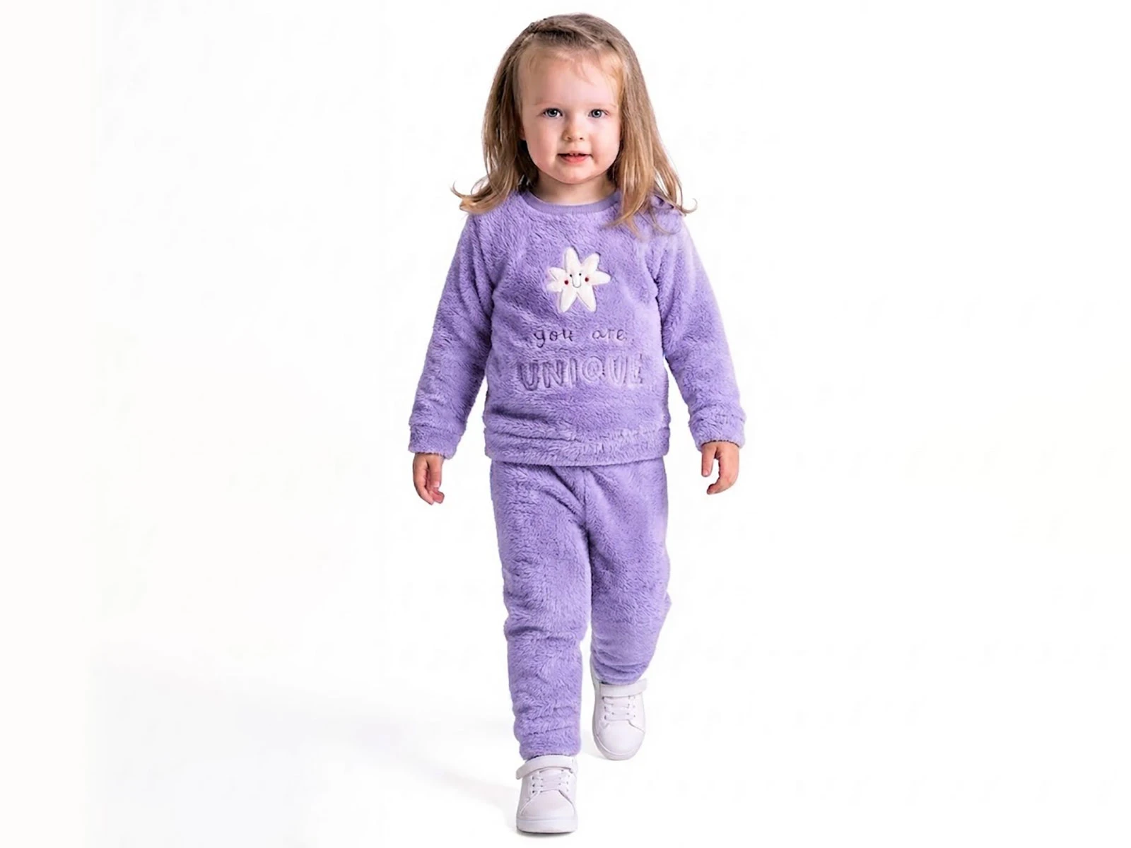 Toptan LİZARD Yıldız Nakışlı Well Soft Peluş Kız Takım  Toptan Bebek Çocuk Giyim - Beniz Kids