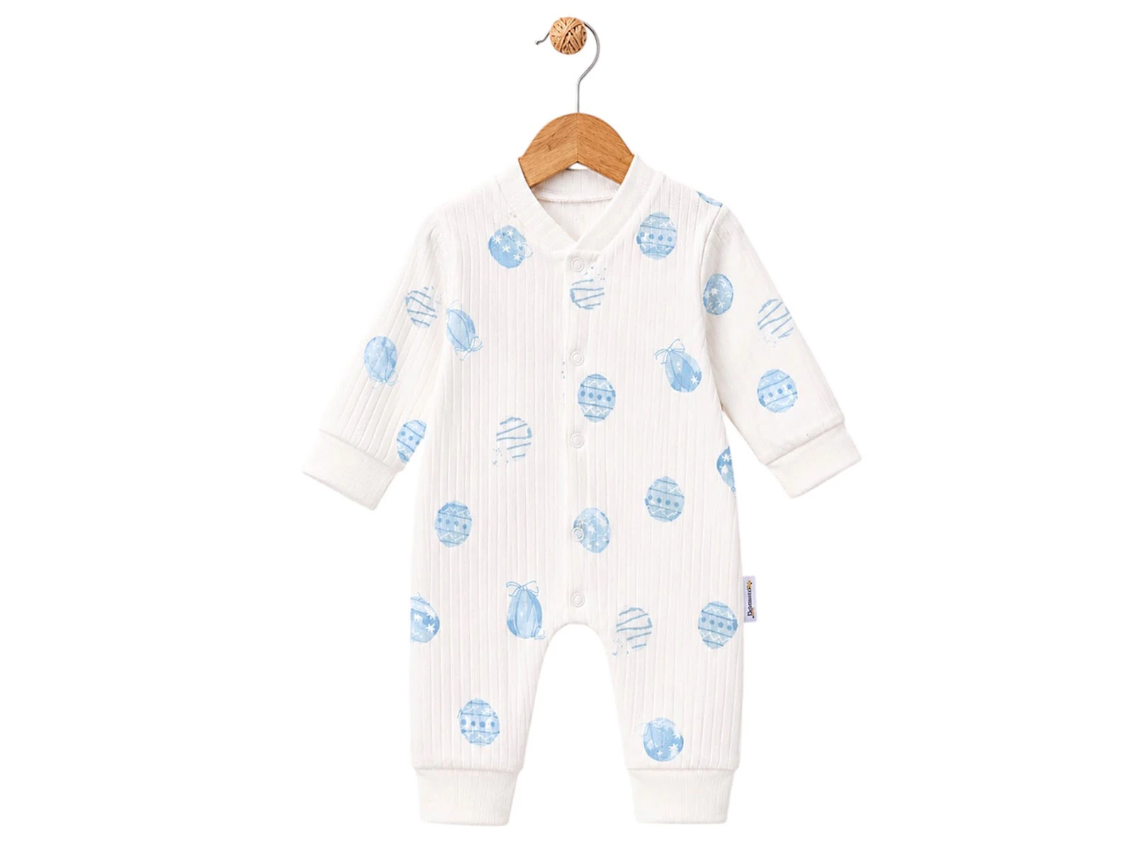 Yumurta Baskılı Erkek Bebe Tulum 