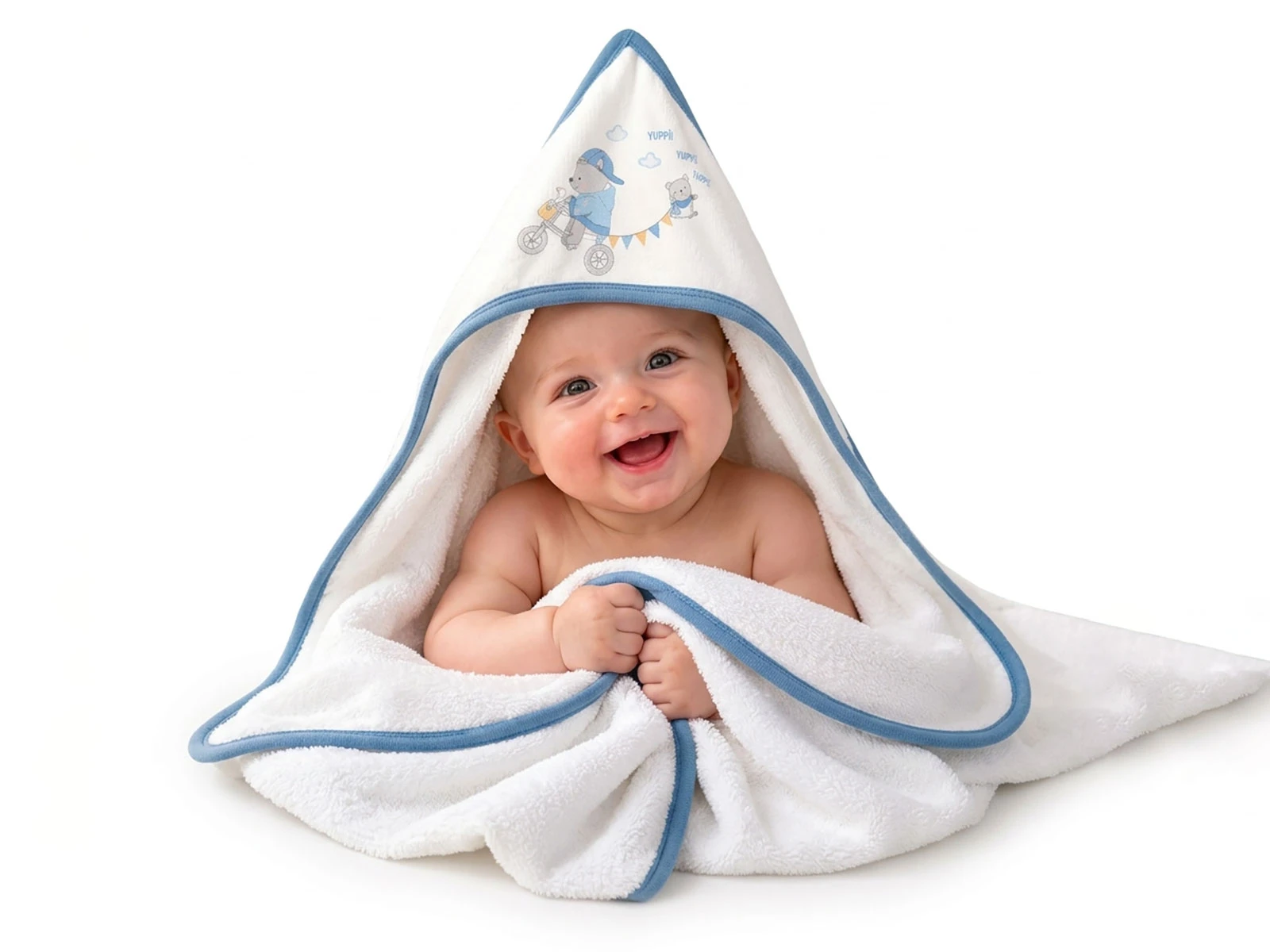 Toptan EKE BABY Yupi Detay Bebek Havlu Toptan Bebek Çocuk Giyim - Beniz Kids