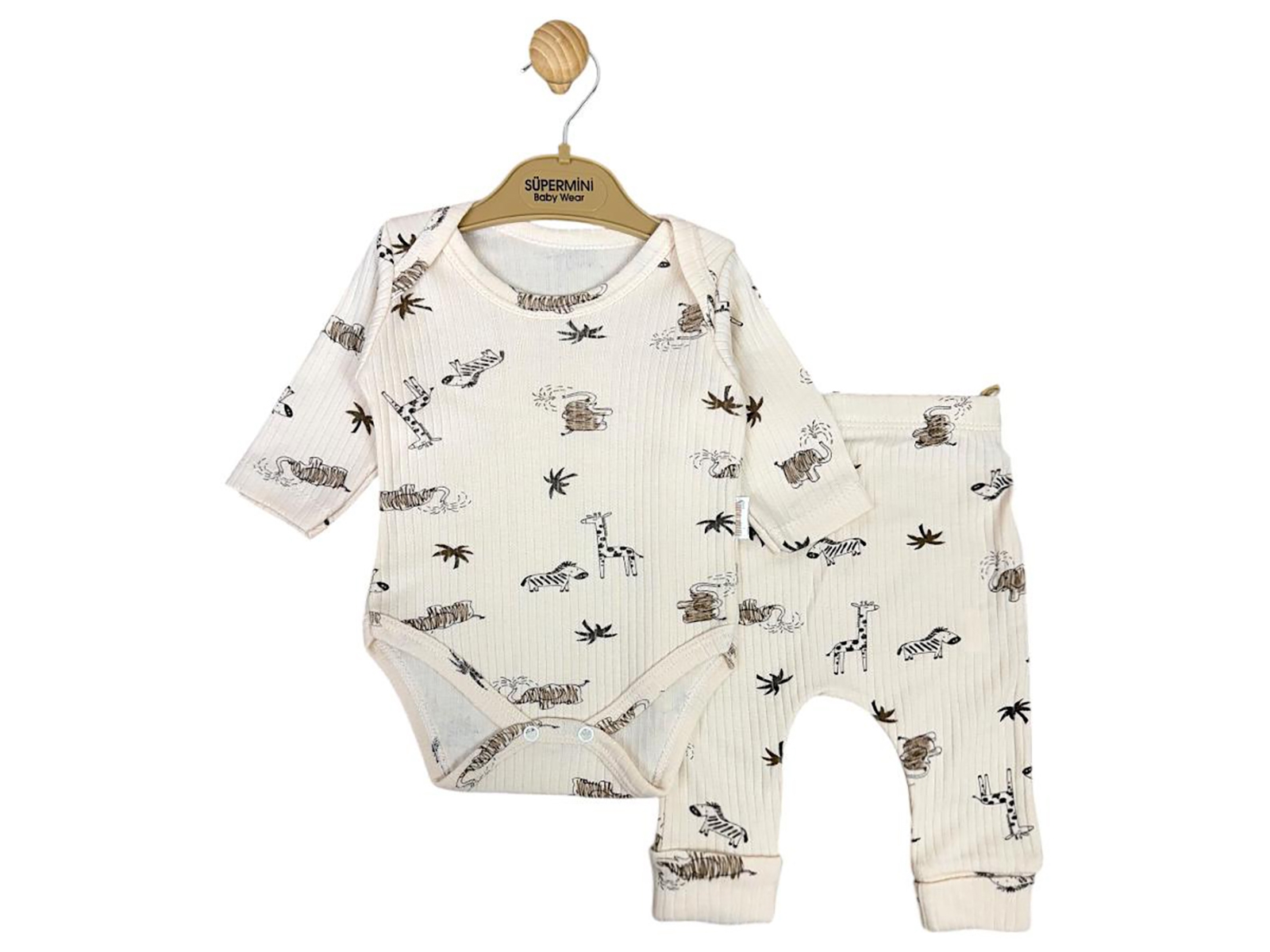 Zebra Desenli Erkek Bebe Takım