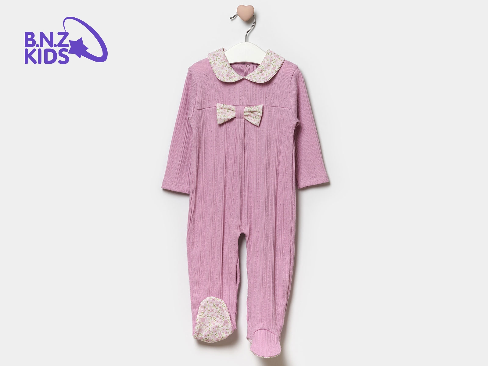 Fiyonk Detaylı Yakalı Kız Bebe Tulum