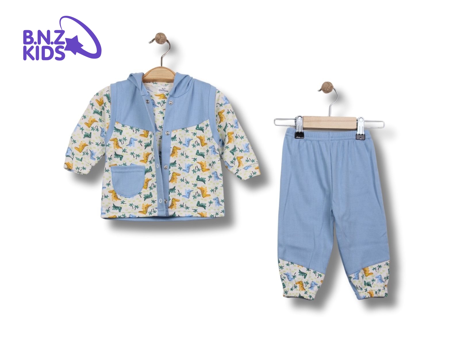 Dinozor Desenli Erkek Pijama Takım 
