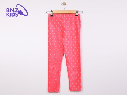 Toptan TURAN KİDS Desenli Kadife Tayt Pink - Beniz Bebe