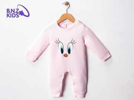 Tweety Baskılı Unisex Bebe Tulum