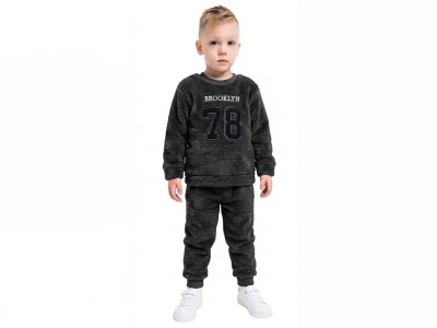 Toptan LİZARD 78 Nakışlı Well Soft Peluş Erkek Takım  - Toptan Çocuk Giyim Beniz Kids