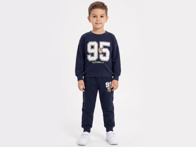 Toptan VOVİDO 95 Baskılı Erkek Takım  - Toptan Çocuk Giyim Beniz Kids