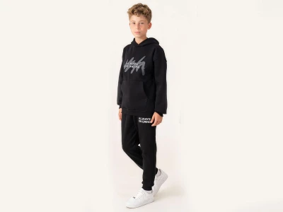 Toptan RUHAT KİDS Always Baskılı Kapşonlu Şardonlu 3 İp Erkek Takım - Toptan Çocuk Giyim Beniz Kids