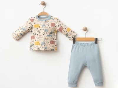 Animal Desenli Erkek Bebe Pijama Takım