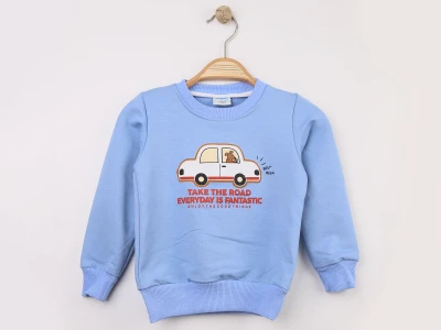 Toptan WENGE KİDS Arba Baskılı 2 İp Erkek Sweat - Toptan Çocuk Giyim Beniz Kids