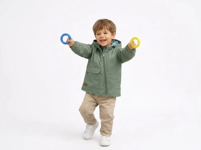 Toptan CRİSPY Armalı Cepli Erkek Yağmurluk  - Toptan Çocuk Giyim Beniz Kids