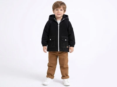 Toptan CRİSPY Armalı Cepli Erkek Yağmurluk  - Toptan Çocuk Giyim Beniz Kids