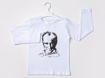 Atatürk Baskılı Unisex Uzun Kollu Badi