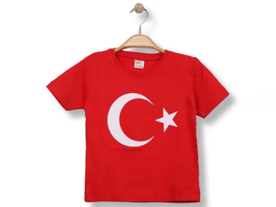 Ay Yıldız Baskılı Unisex Tişört