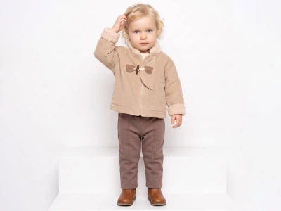 Toptan BEBLY Ayı Detay 3'lü Erkek Bebek Takım - Toptan Çocuk Giyim Beniz Kids