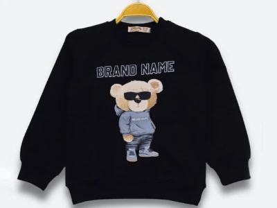 Toptan DIGIDIK KİDS Ayıcık Baskılı 2 İp Erkek Sweat  - Toptan Çocuk Giyim Beniz Kids