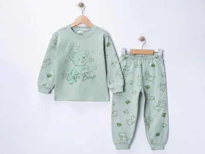 Ayıcık Baskılı Erkek Pijama Takım