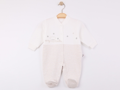 Ayıcık Baskılı Kız Bebe Tulum