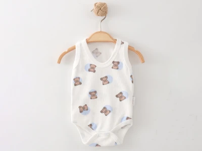 Ayıcık Desenli Unisex Çıtcıtlı Badi