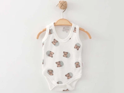 Ayıcık Desenli Unisex Çıtcıtlı Badi