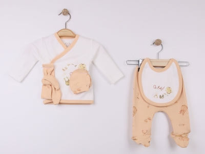 Baby Baskılı Yeni Doğan Kız Bebe 5li Set
