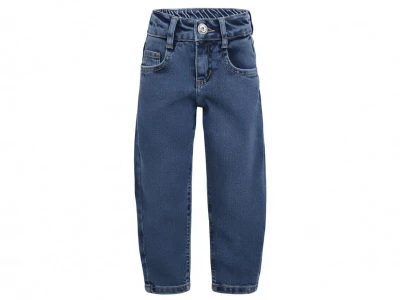 Toptan SERCİNO Baggy Kız Kot Pantolon MAVİ - Beniz Bebe