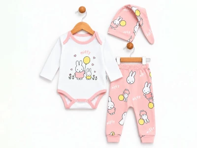 Toptan SÜPERMİNİ Balon Baskılı 3 'lü Badi Takım - Toptan Çocuk Giyim Beniz Kids