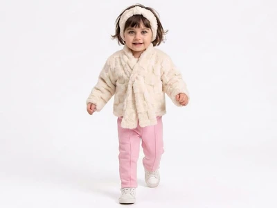 Toptan ELCİ BABY Bandana Detay 3'lü Kız Takım - Toptan Çocuk Giyim Beniz Kids