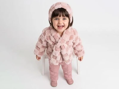 Toptan ELCİ BABY Bandana Detay 3'lü Kız Takım GÜLKURUSU - Beniz Bebe