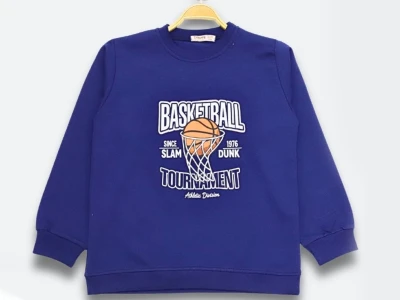 Toptan DIGIDIK KİDS Basketball Baskılı 2 İp Erkek Sweat  - Toptan Çocuk Giyim Beniz Kids