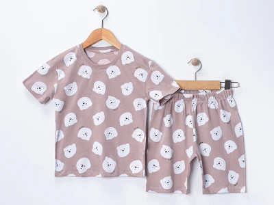 Bear Desenli Erkek Pijama Takım