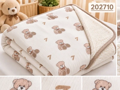 Toptan EKE BABY Bear Wel Soft Battaniye - Toptan Çocuk Giyim Beniz Kids