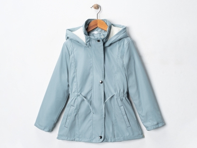 Toptan CARİNO Beli Lastikli Kız Mont Turquoise - Beniz Bebe