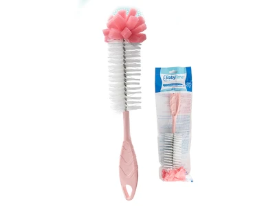 Toptan BABY TİME Biberon Temizlik Fırçası PEMBE - Beniz Bebe