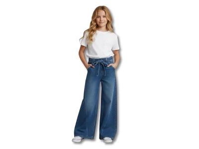 Bol Paça Kız Kot Pantolon