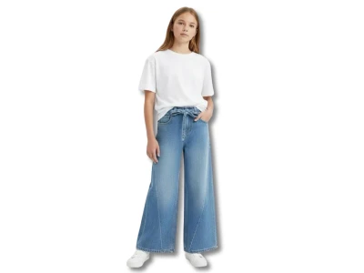 Bol Paça Kız Kot Pantolon