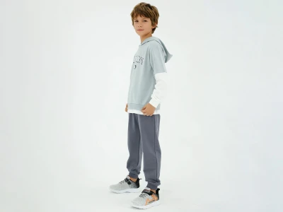 Toptan BICIR KİDS Brooklyn Baskılı Erkek Bebe Takım  - Toptan Çocuk Giyim Beniz Kids